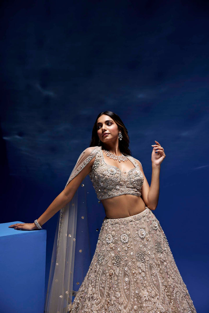 LIGHT BEIGE SERAPHIM LEHENGA SET