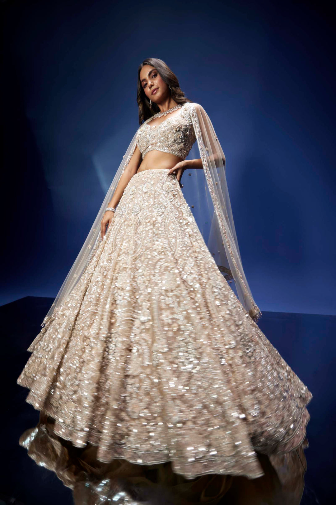 LIGHT BEIGE SERAPHIM LEHENGA SET
