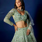 GREEN AURIC LEHENGA SET