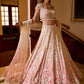 PINK PEACH OMBRE ROSALIE LEHENGA SET