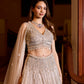 SILVER WINTER LEHENGA SET