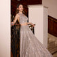 SILVER WINTER LEHENGA SET