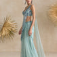 POWDER BLUE PRE DRAPED SAREE