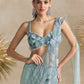 POWDER BLUE PRE DRAPED SAREE