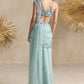POWDER BLUE PRE DRAPED SAREE