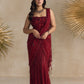 RED CORSET PRE DRAPED SAREE