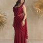RED CORSET PRE DRAPED SAREE