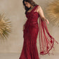RED CORSET PRE DRAPED SAREE