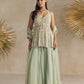 LIGHT JADE PEPLUM SHARARA SET