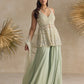 LIGHT JADE PEPLUM SHARARA SET