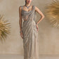 SILVER CORSET PRE DRAPED SAREE