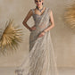 SILVER CORSET PRE DRAPED SAREE
