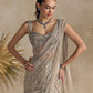 SILVER CORSET PRE DRAPED SAREE