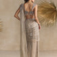 SILVER CORSET PRE DRAPED SAREE