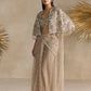 GOLD CAPE PRE DRAPED SAREE SET