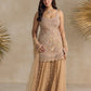 PEACH EMBELLISHED SHARARA SET