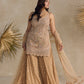 PEACH EMBELLISHED SHARARA SET