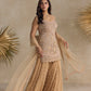 PEACH EMBELLISHED SHARARA SET