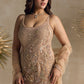 PEACH EMBELLISHED SHARARA SET