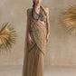GOLD BLUE PRE DRAPED SAREE