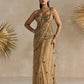 GOLD PEPLUM CORSET PRE DRAPED SAREE