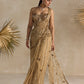 GOLD PEPLUM CORSET PRE DRAPED SAREE