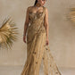 GOLD PEPLUM CORSET PRE DRAPED SAREE