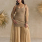 GOLD CRYSTAL EMBELLISHED SHARARA SET