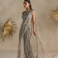 SILVER CRYSTAL PRE DRAPED SAREE