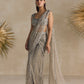 SILVER CRYSTAL PRE DRAPED SAREE