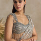 SILVER CRYSTAL PRE DRAPED SAREE