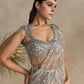 SILVER CRYSTAL PRE DRAPED SAREE