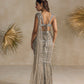 SILVER CRYSTAL PRE DRAPED SAREE