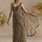 ANTIQUE GOLD PEPLUM CORSET PRE DRAPED SAREE