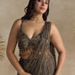 ANTIQUE BROWN PRE DRAPED SAREE
