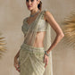 IVORY GREEN PRE DRAPED SAREE