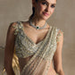 IVORY GREEN PRE DRAPED SAREE