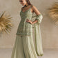 GREEN SHARARA SET
