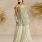 GREEN SHARARA SET