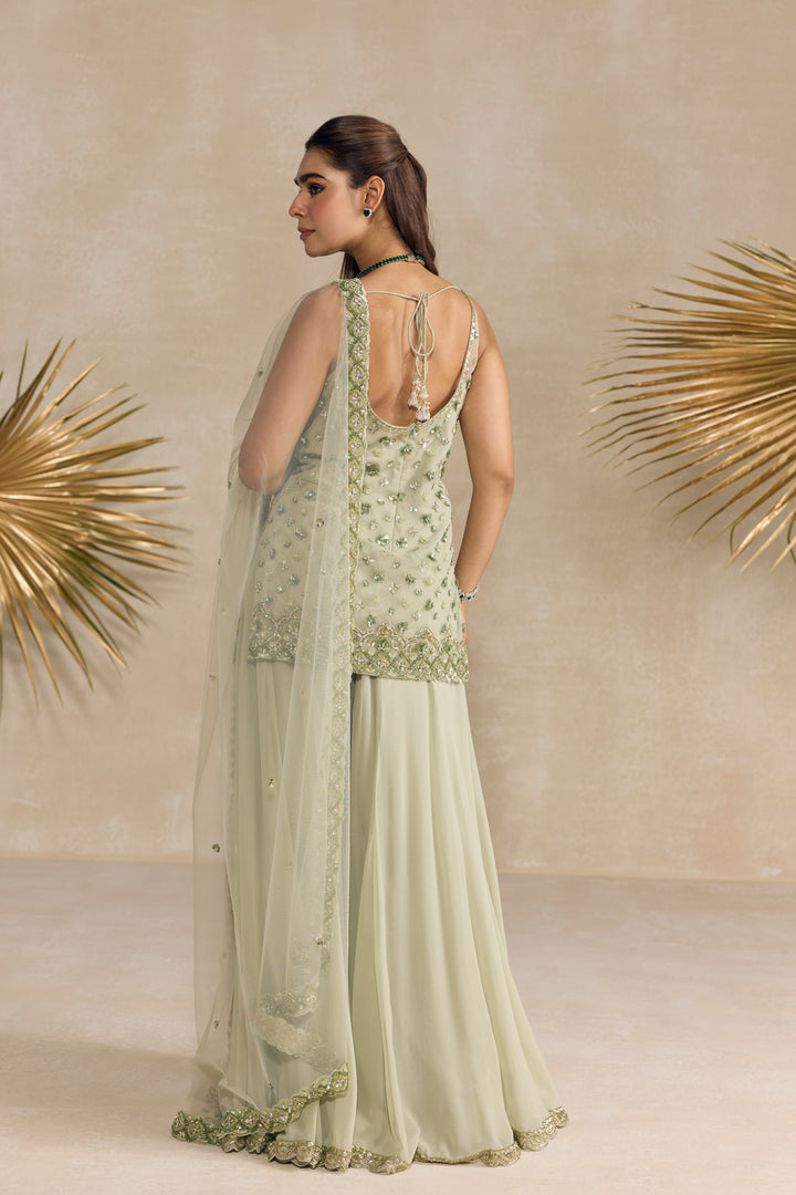 GREEN SHARARA SET