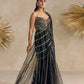 BLACK CORSET PRE DRAPED SAREE