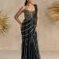 BLACK CORSET PRE DRAPED SAREE