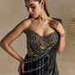 BLACK CORSET PRE DRAPED SAREE