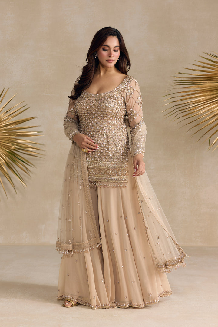 ROSE GOLD SHARARA SET