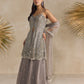 GREY SILVER PEPLUM SHARARA SET