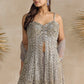 GREY SILVER PEPLUM SHARARA SET