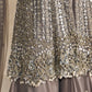 GREY SILVER PEPLUM SHARARA SET