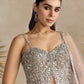 GREY SILVER PEPLUM SHARARA SET