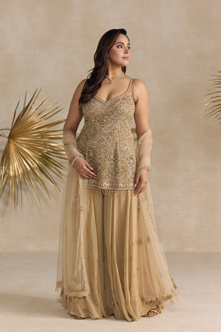GOLD SHARARA SET