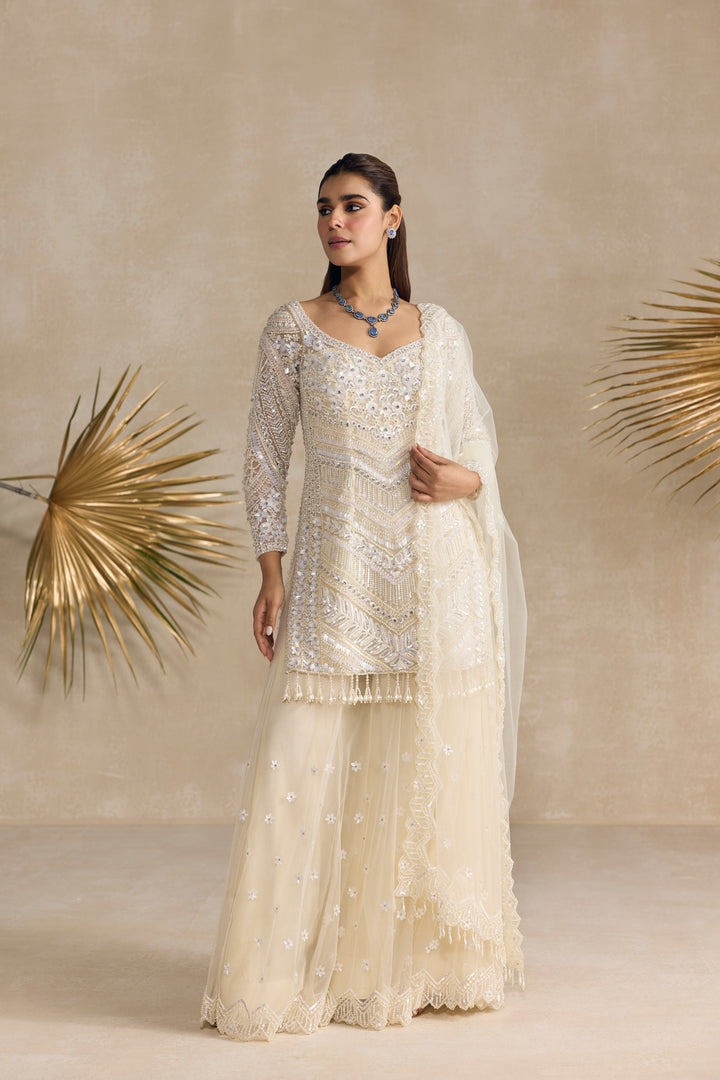 IVORY SHARARA SET